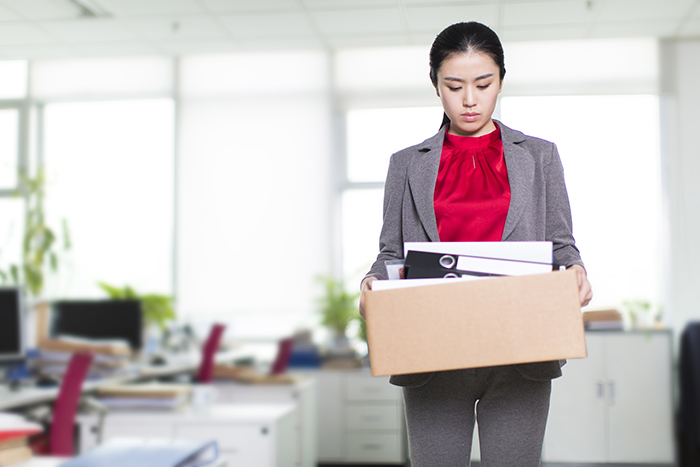 woman quitting